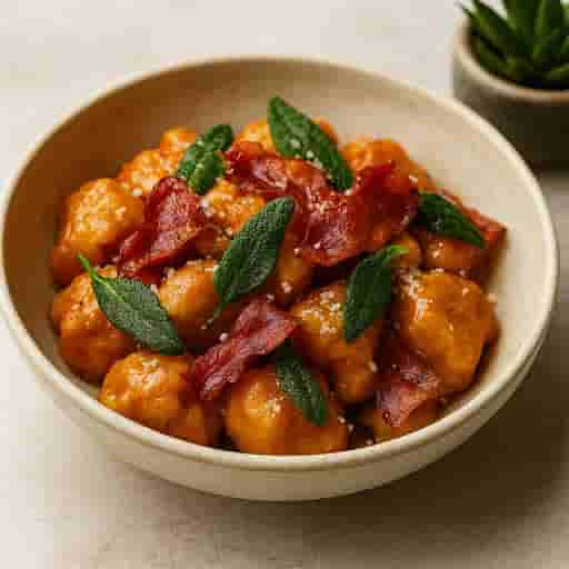 Butternut Squash Gnocchi with Sage & Crispy Prosciutto