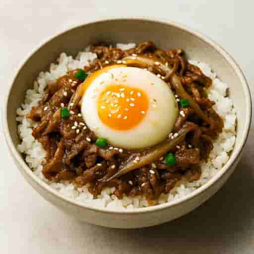 Image of Ultimate Beef Gyudon with Onsen Egg (Chef RV Style)