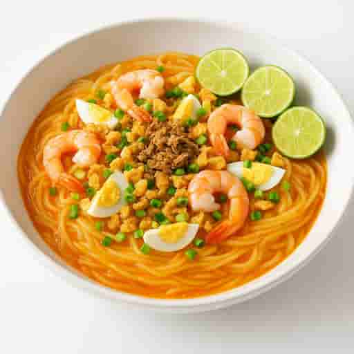 Image of Authentic Filipino Palabok with Shrimp and Tinapa