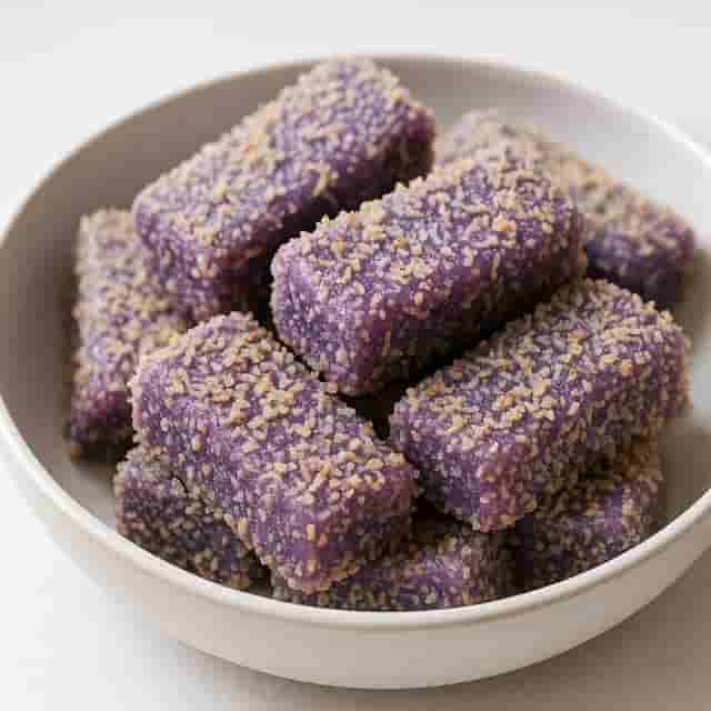 Ube Bars (Filipino Coconut-Coated Butter Cake) Image