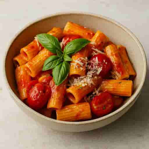 Creamy Cherry Tomato Vodka Rigatoni Pasta