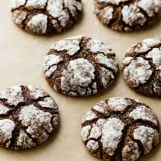 Extra Crackly Double Chocolate Crinkle Cookies 🍫