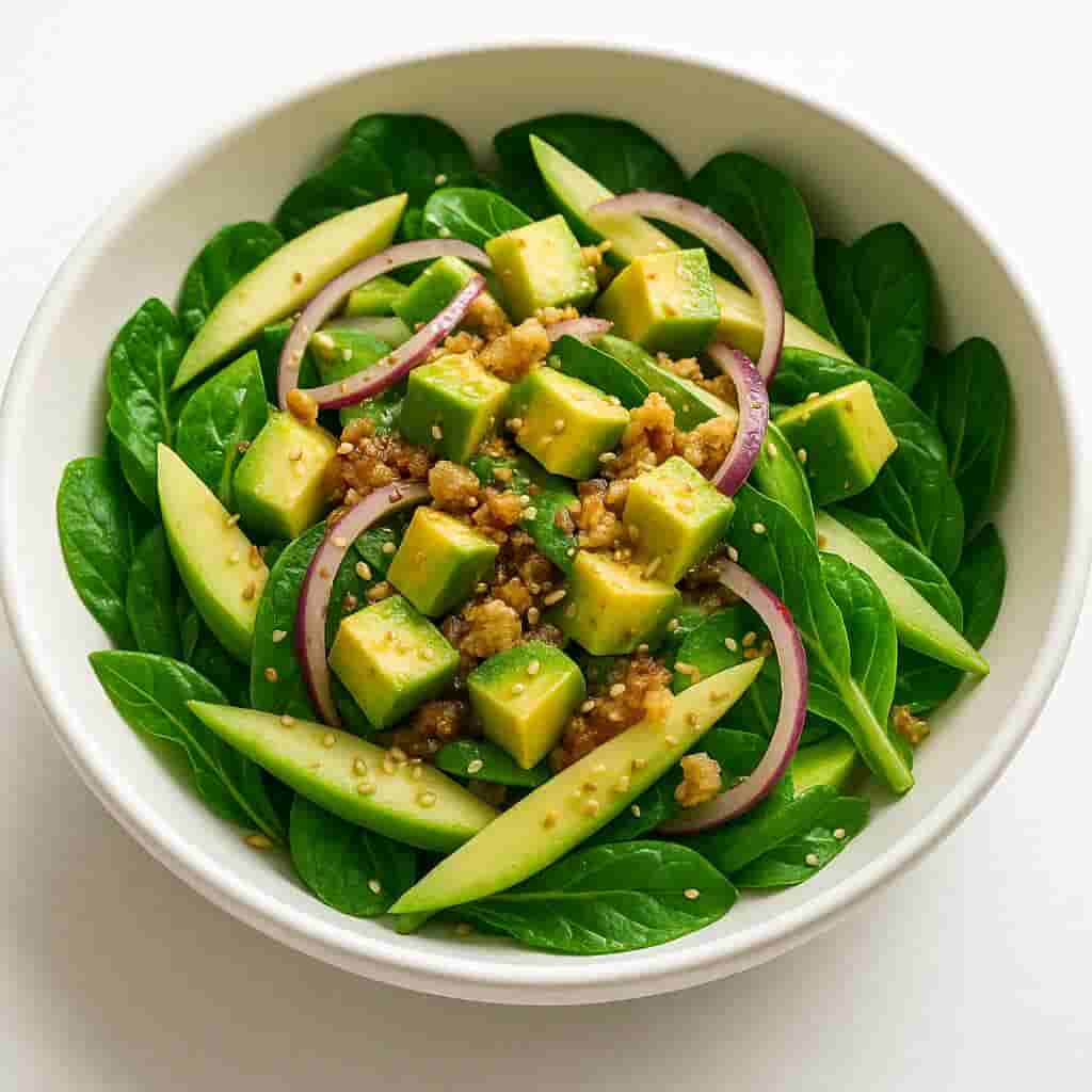 Green Mango & Avocado Salad with Bagoong Vinaigrette