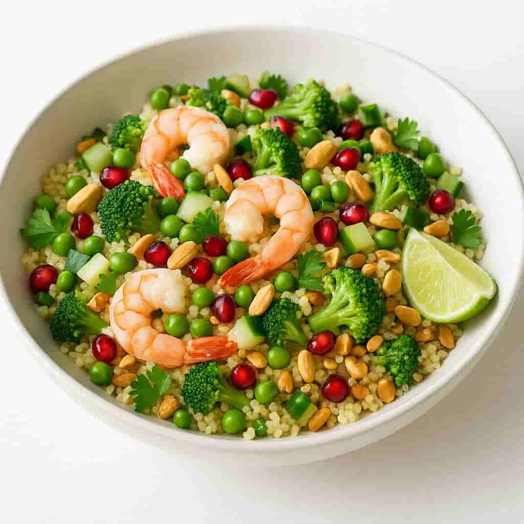 Green Tabbouleh with Shrimp