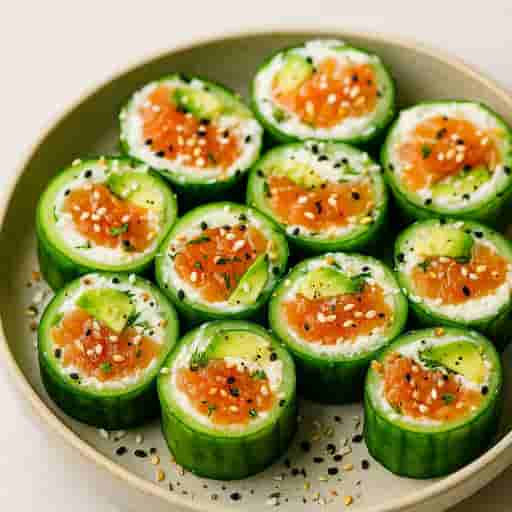 High-Protein Salmon Cucumber Roll 🥒—Light, Fresh & Filling