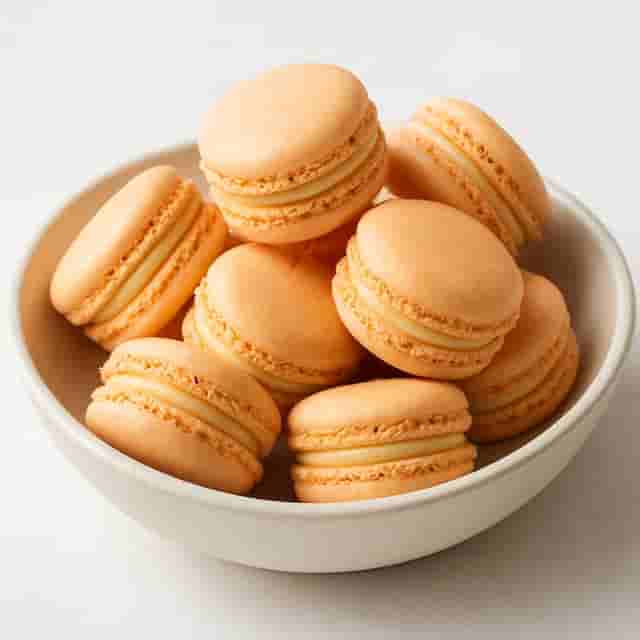 Jocas' Peach Macarons with White Chocolate Ganache Image