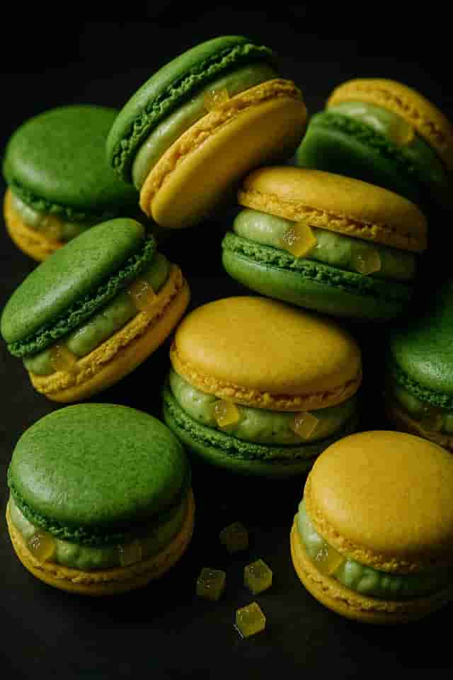 Lemon and Avocado Macaron Image