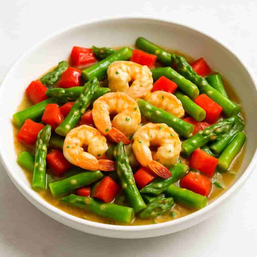 Lemon-Garlic Shrimp with Asparagus