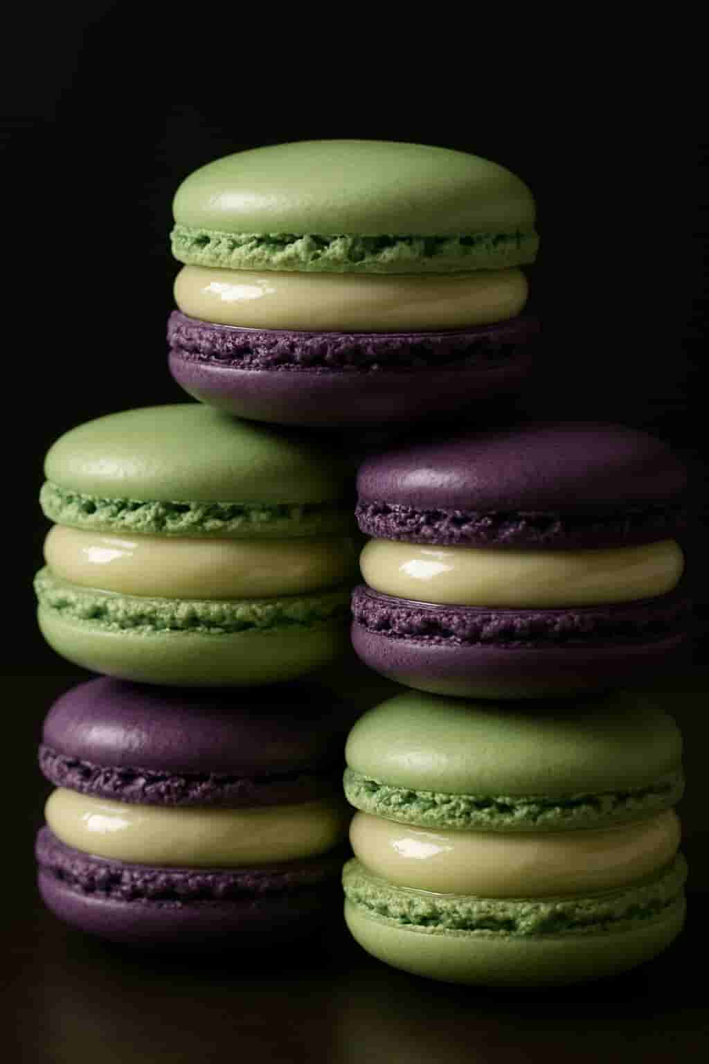 Macaron Jardin d'Antan (Violet and Anise Macarons)