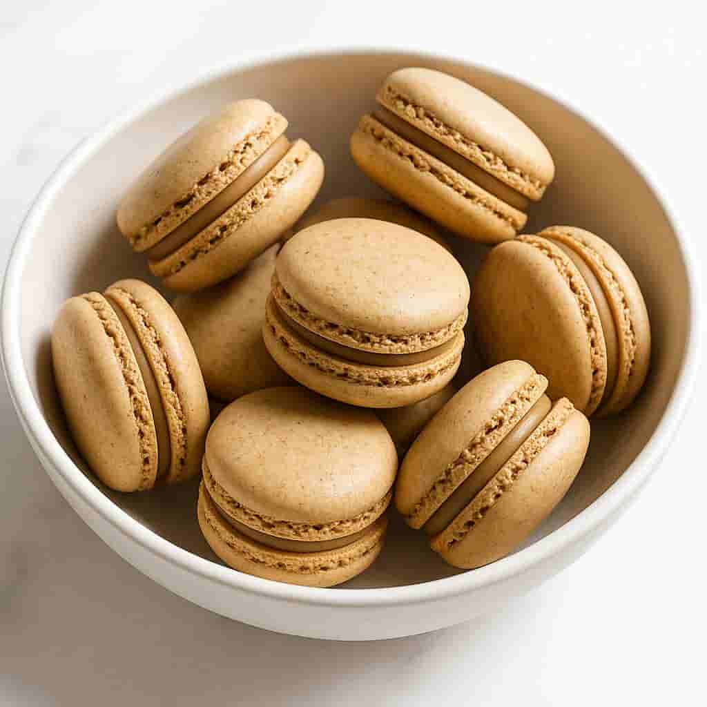 Macarons with Coffee-Infused White Chocolate Ganache