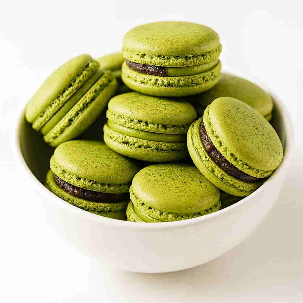 Matcha Uji Macaron with Seasoned Azuki Filling