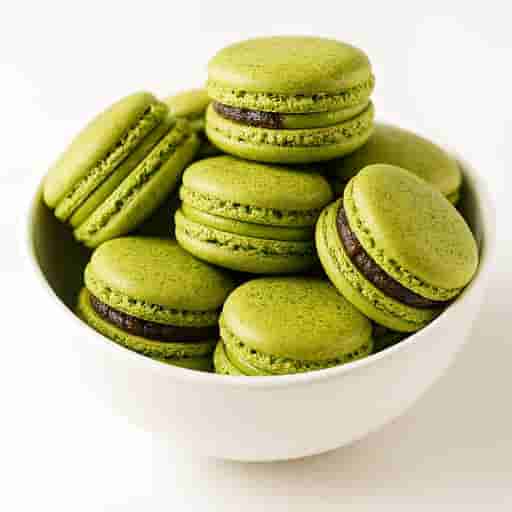 Matcha Uji Macaron with Seasoned Azuki Filling Image