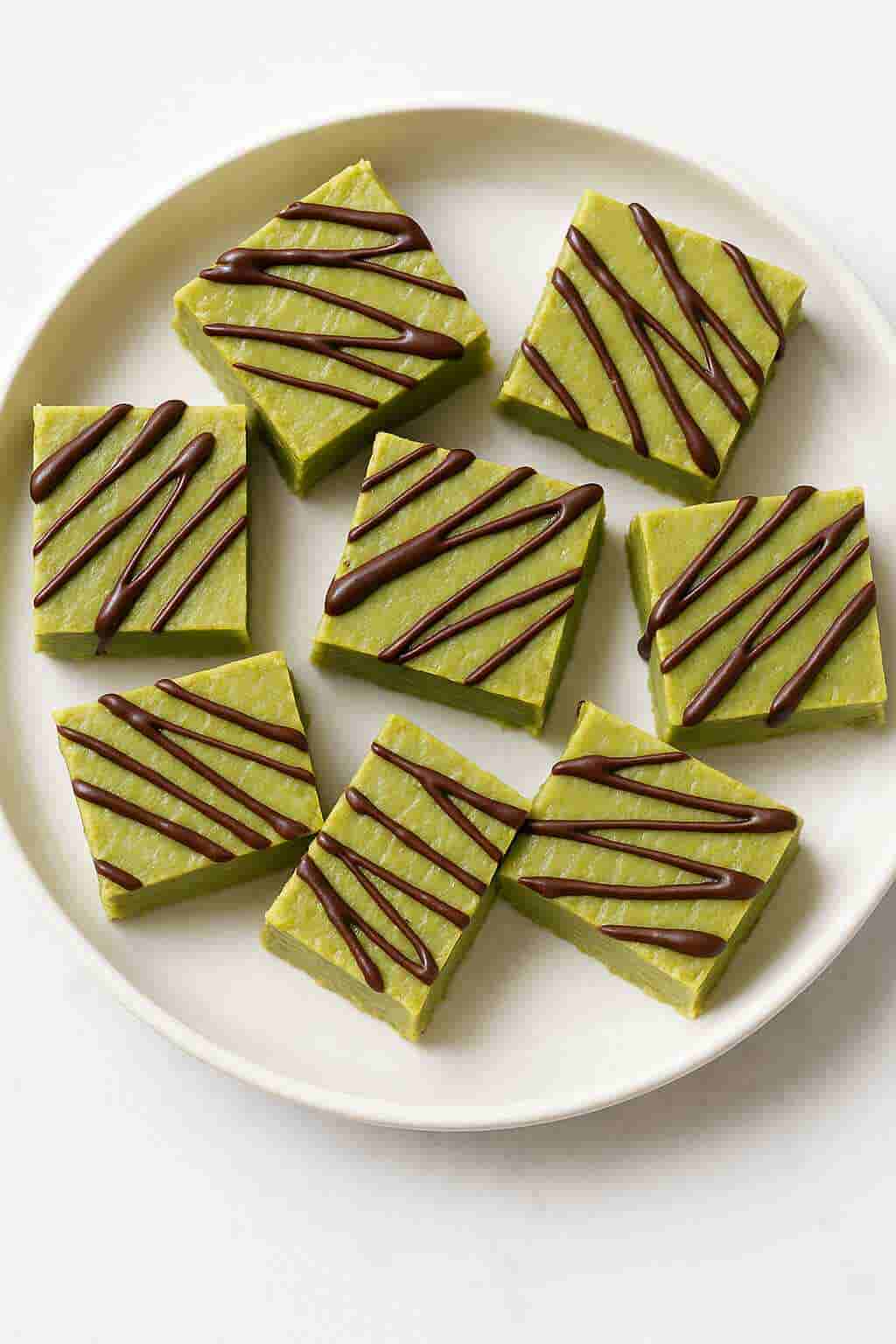No-Bake Matcha Green Tea Fudge Bars