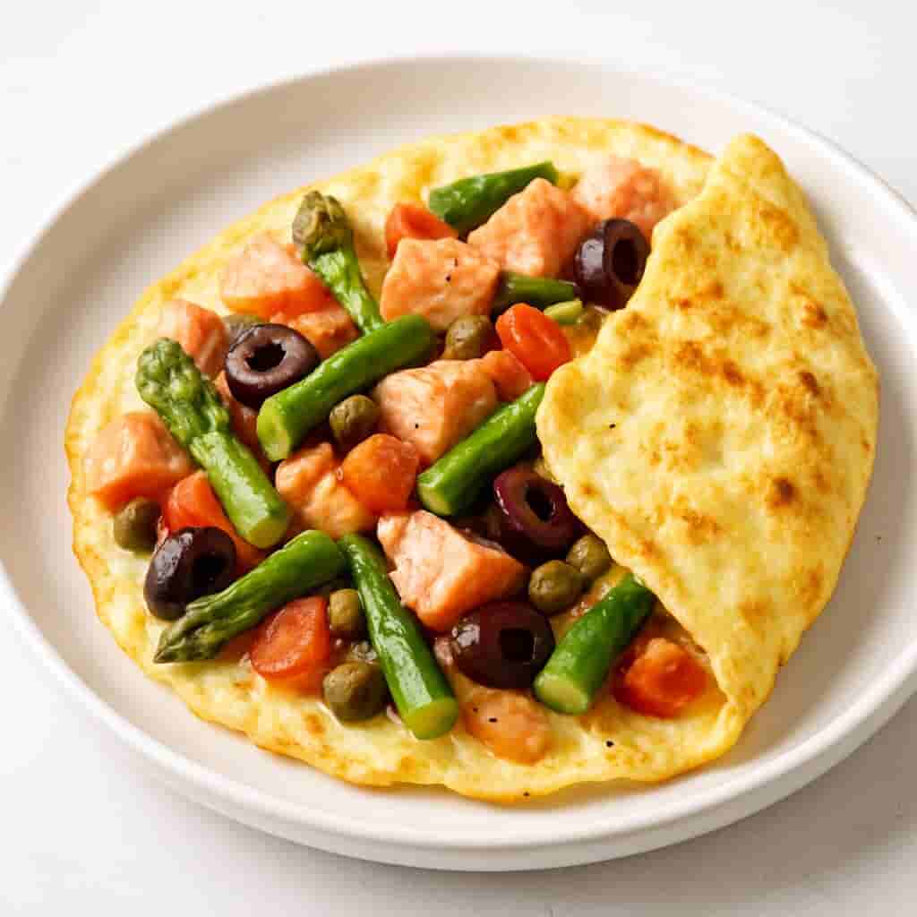Salmon and Asparagus Omelet