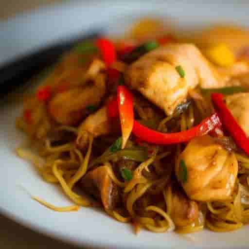 Singapore Noodles Chicken Stir Fry