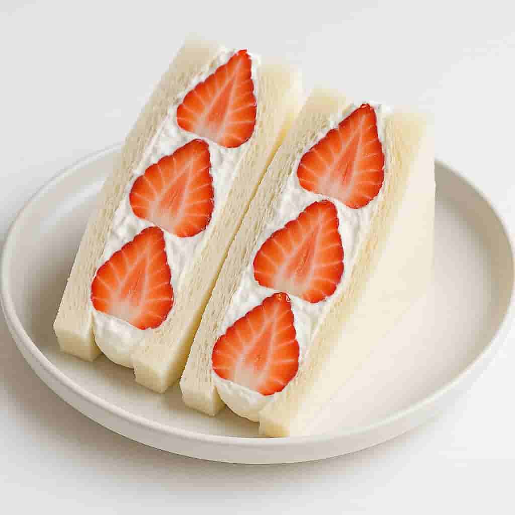 Strawberry Cream Sandwich (Japanese Style)