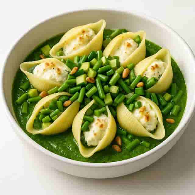 Stuffed Conchiglioni with Spinach and Goat Cheese Image
