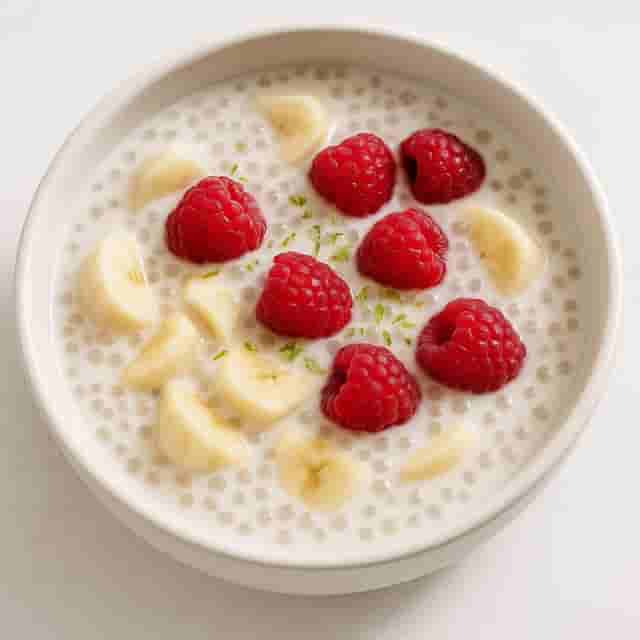 Tapioca with Coconut Milk, Banana and Berries Image