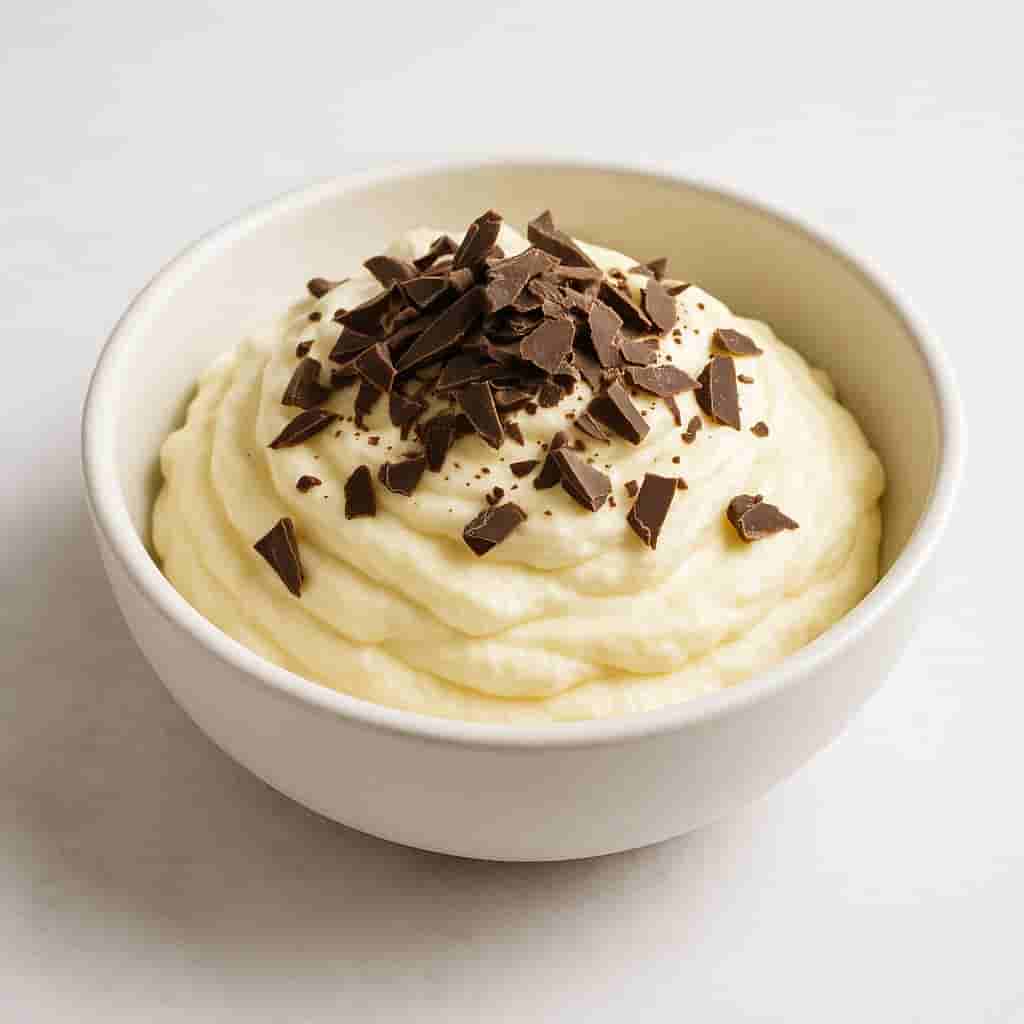 White Chocolate Stracciatella Mousse