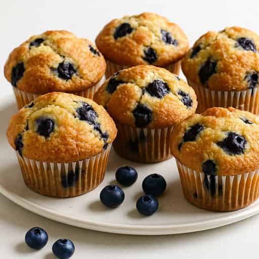Bakery-Style Blueberry Muffins with Sky-High Domes 🫐