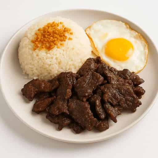 Tapsilog (Beef Tapa, Garlic Rice and Egg)