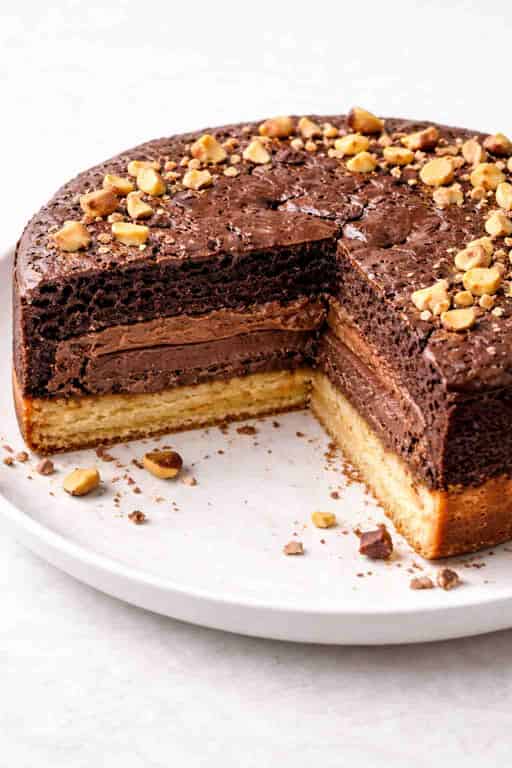 Breton Brownies with Chocolate Hazelnut Core