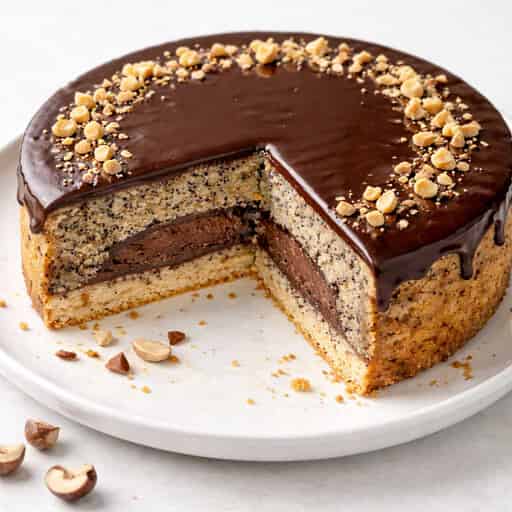 Breton Poppy Seed Cake with Chocolate Hazelnut Core