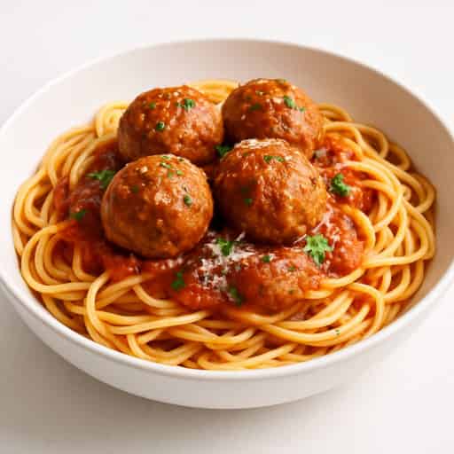 Chef RV’s Juicy Spaghetti & Meatballs – Family Classic Image