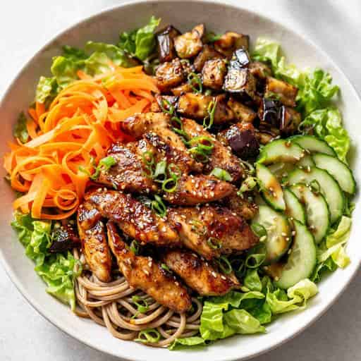 High-Protein Balsamic Soy Chicken Salad