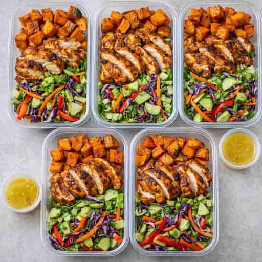 Meal Prep Cajun Chicken Sweet Potato Salad