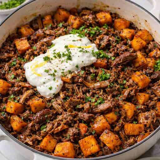 Mediterranean Chuck Roast with Lemon Yogurt