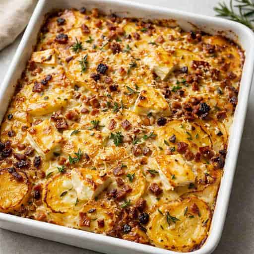 Perfect Potato Gratin with Pancetta & Camembert