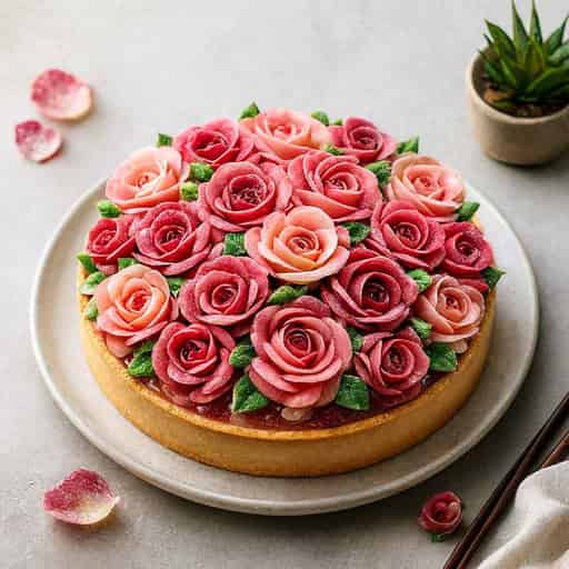 Category image for Bouquet Tart with Raspberry, Rose & Ginger