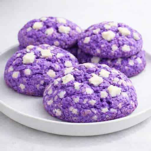 Levain-Style Ube Stuffed Cookies with Halaya Core