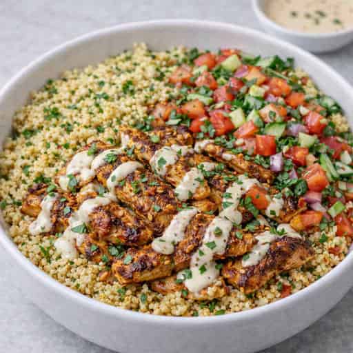 Category image for One-Pan Chicken Shawarma Salad with Bulgur