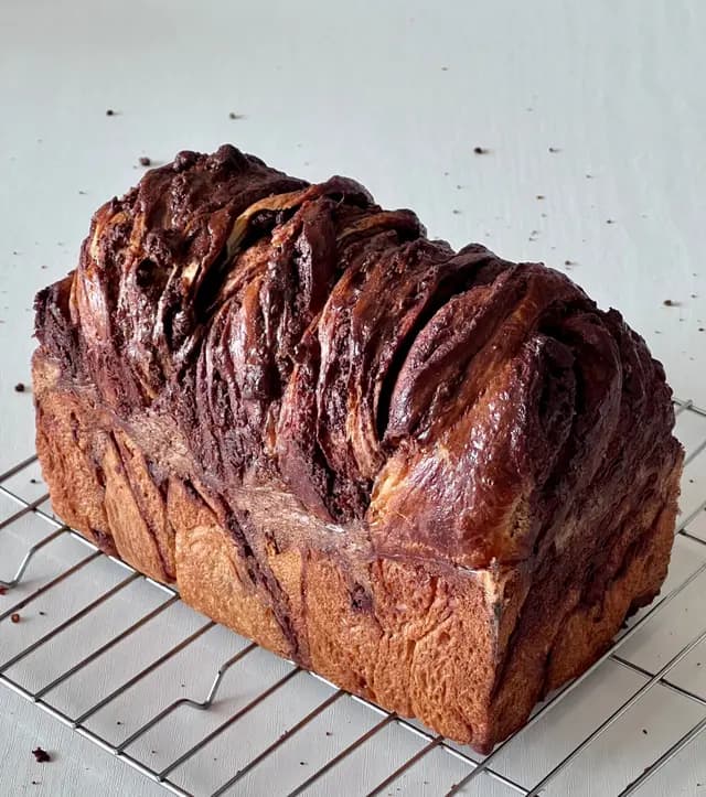 Almond Chocolate Babka with Orange Syrup