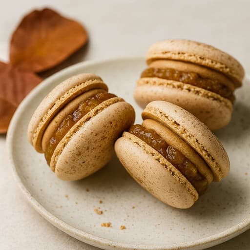 Apple Pie Macarons — Cinnamon Ganache & Confit