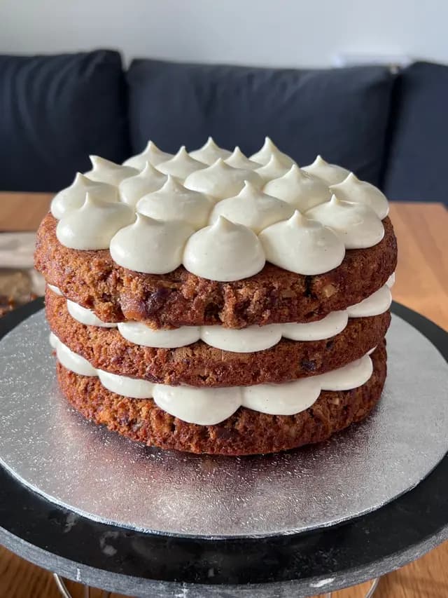 Banana Date and Hazelnut Sponge Cake image
