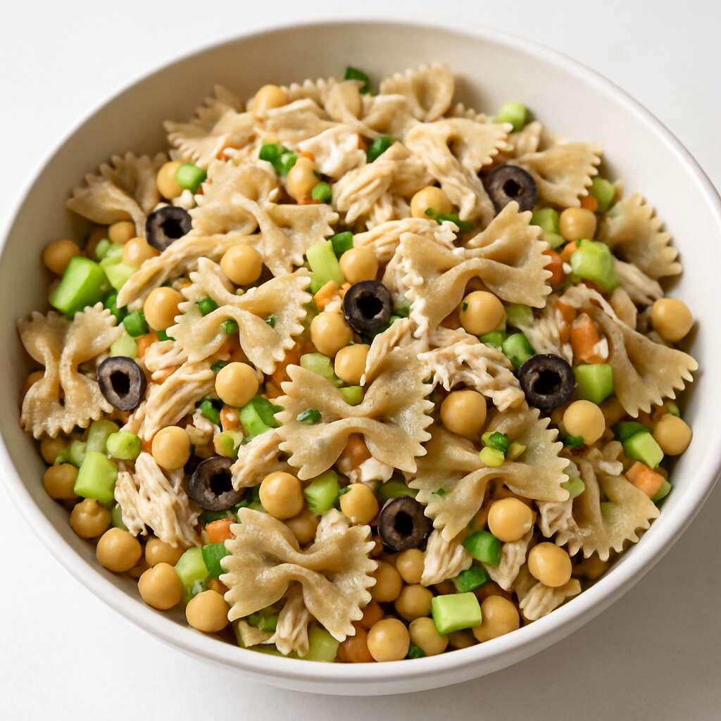 Bow-Tie Pasta Salad with Chicken and Chickpeas image