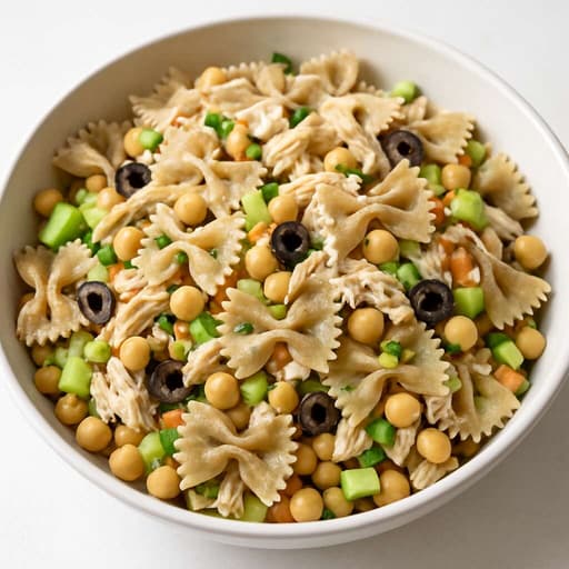 Bow-Tie Pasta Salad with Chicken and Chickpeas image