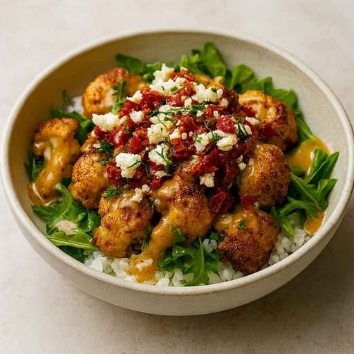 Roasted Cauliflower Salad + Lemon Dill Tahini Drizzle 🥗✨ image