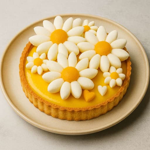 Coconut Daisy Entremet with Lemon Gel image