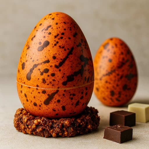 Crispy Chocolate Hazelnut Praline Eggs image