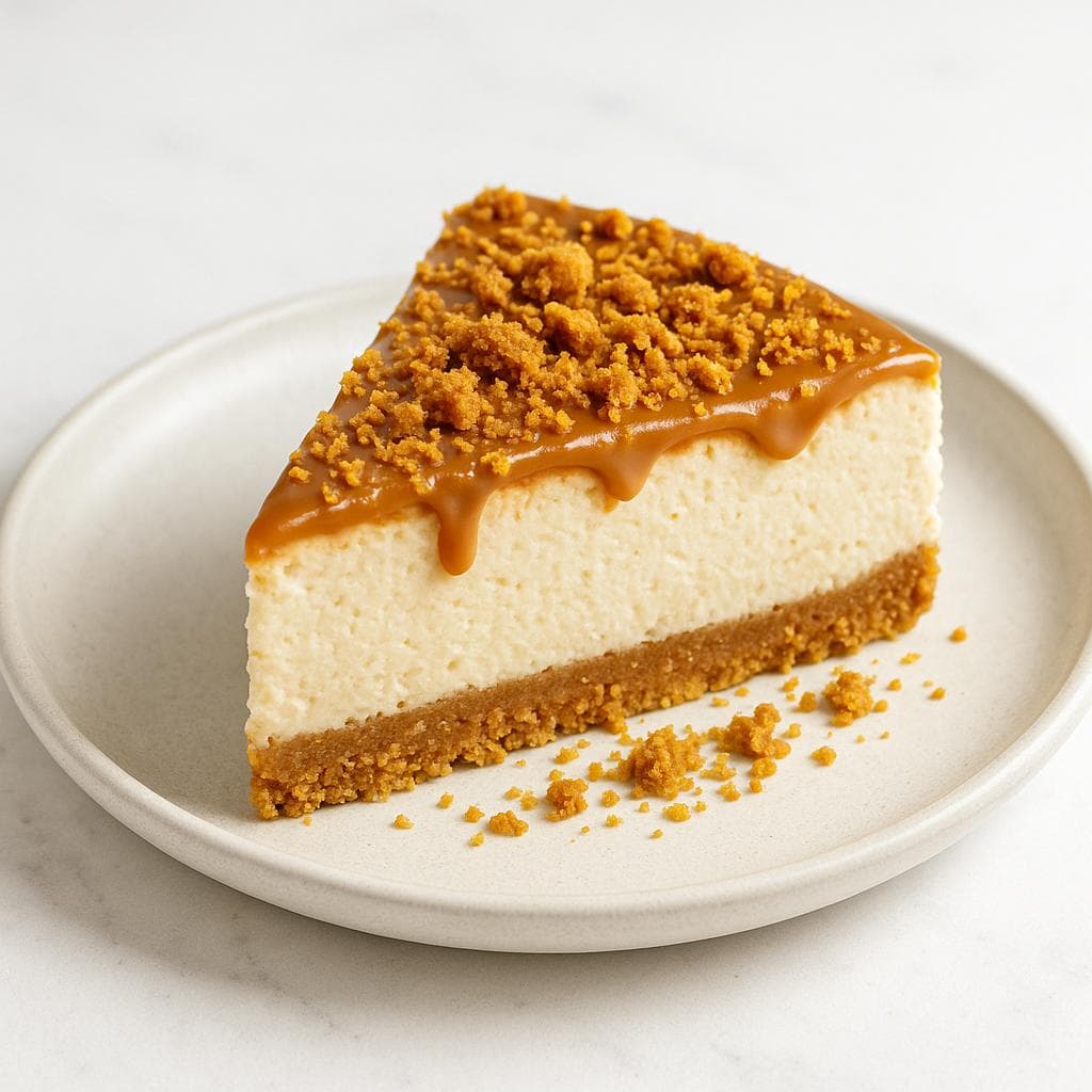 Easy No-Bake Biscoff Cheesecake (Not Too Sweet) image