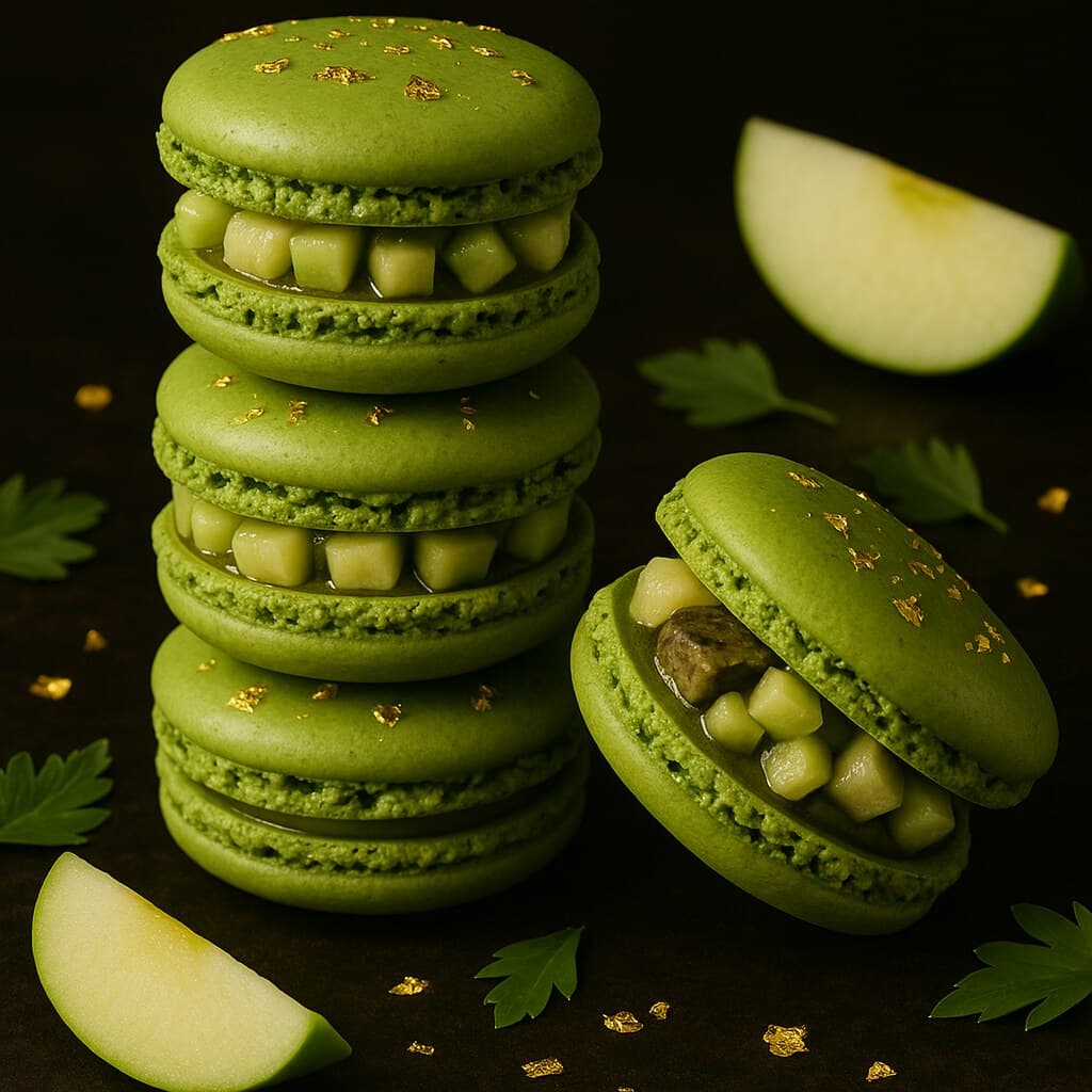 Green Apple Macaron with Mountain Lovage image