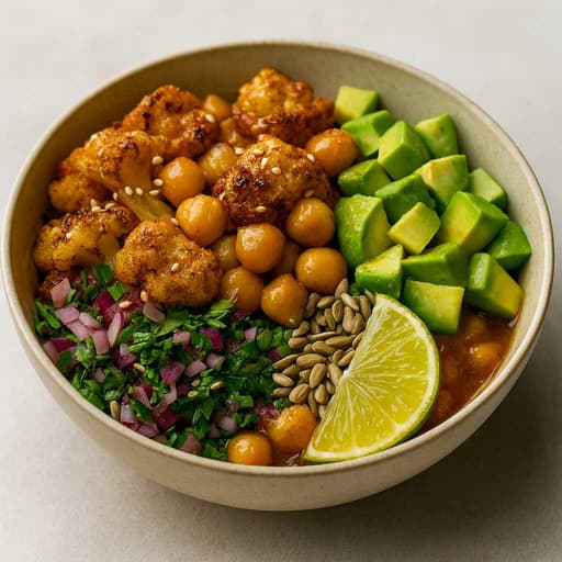 Honey-Paprika Cauliflower Chickpea Salad 🥗🔥 image