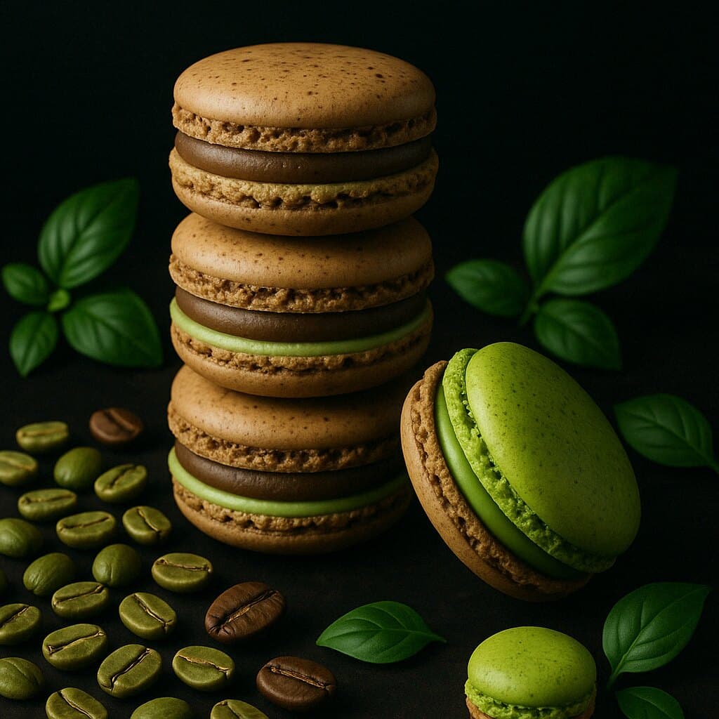 Infiniment Coffee Macaron with Green Coffee and Bourbon Pointu image