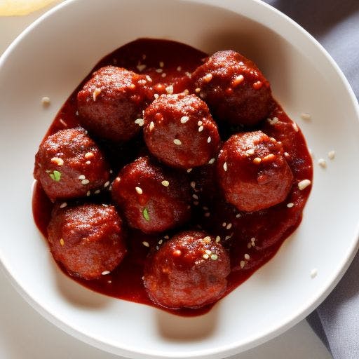 Korean Meatballs with Gochujang Sauce
