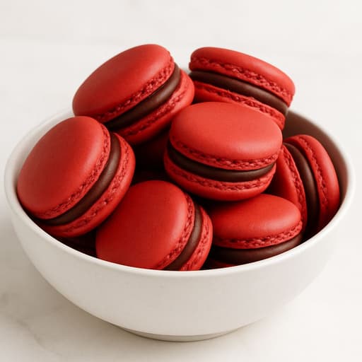 Macaron Chloé (Raspberry Chocolate Macarons) image