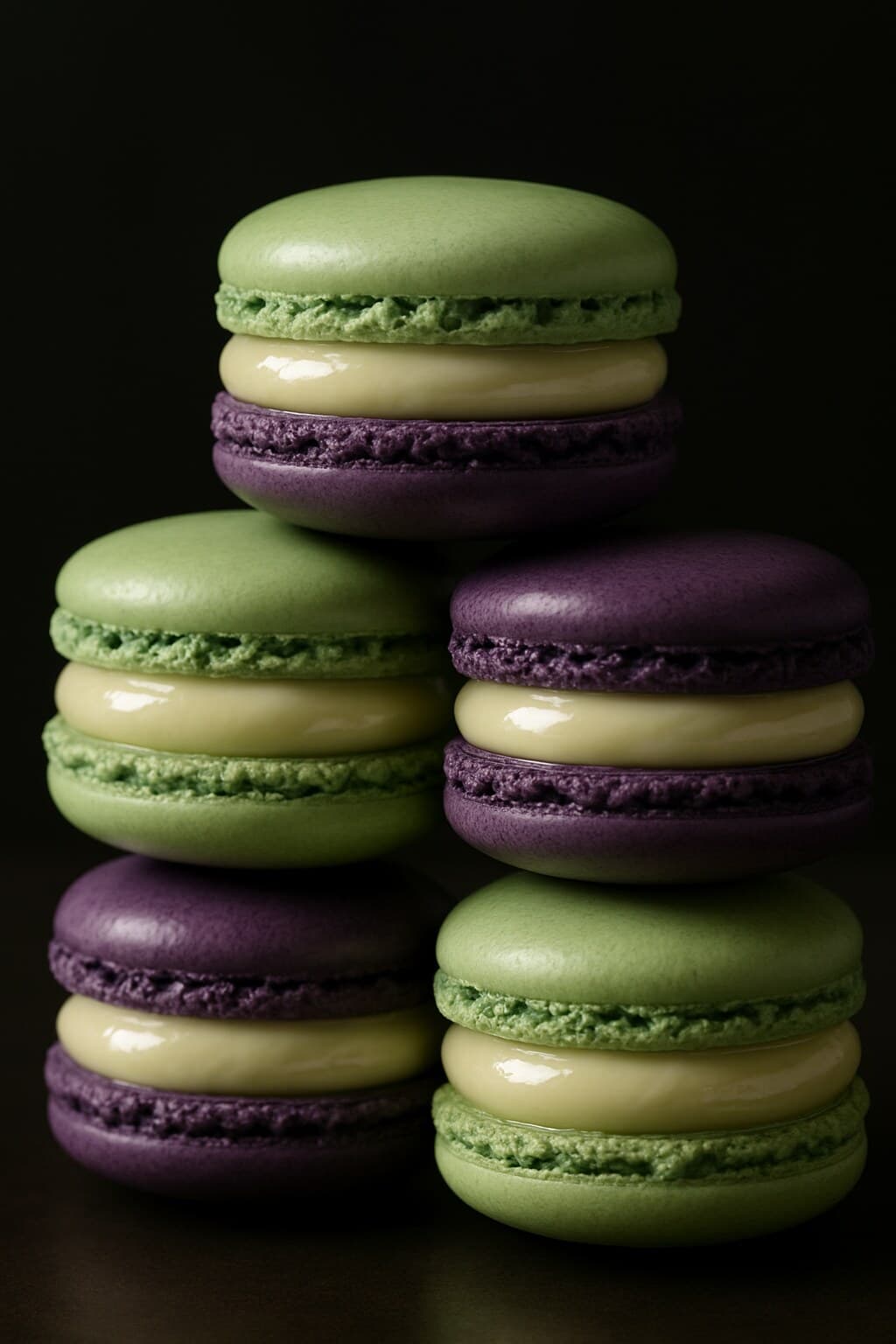 Macaron Jardin d'Antan (Violet and Anise Macarons) image